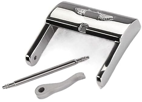 dayeer 18 mm 20 mm silberne Edelstahl-Dornschließe für Breitling-Zubehörschließe aus poliertem Metall (Color : Silver, Size : 20mm)