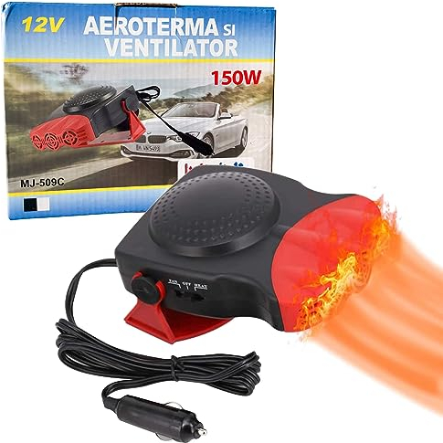 Tragbare Auto-Heizung, 12 V, schnelles Aufheizen, Entfroster, Entnebeler, Demister, 2-in-1, schnelles Heizen und Kühlen, Ventilator für Windschutzscheibe, Windschutzscheibe, Auto-Heizlüfter, der in
