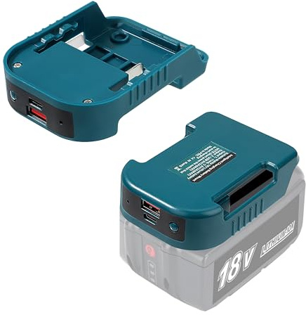 Akku Adapter USB-Ladegerät-Adapter Kompatibel mit Makita 18V mit USB und Typ-C Schnellladeschnittstelle für BL1860 BL1850 BL18400 Li-Ion Akku