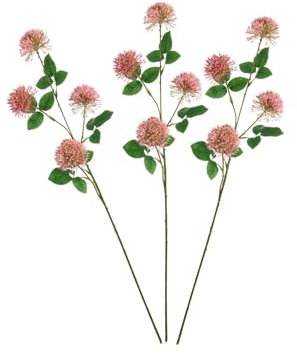 FloristryWarehouse Künstliche Feuerball-Lilie oder Skordoxus-Blumen, 72 cm, 3 Stück, Rosa, 9106530