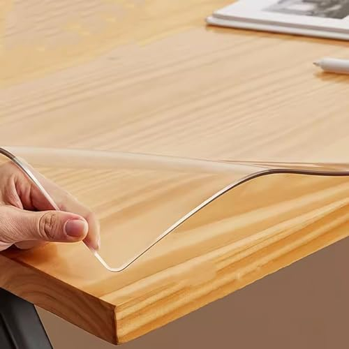 Bürostuhlmatte, Stuhlmatte für Teppich, Hochstuhlmatte, PVC-Tischdecke, durchsichtige Tischschutzmatte, leicht zu reinigende Schreibtischunterlage für Esszimmer