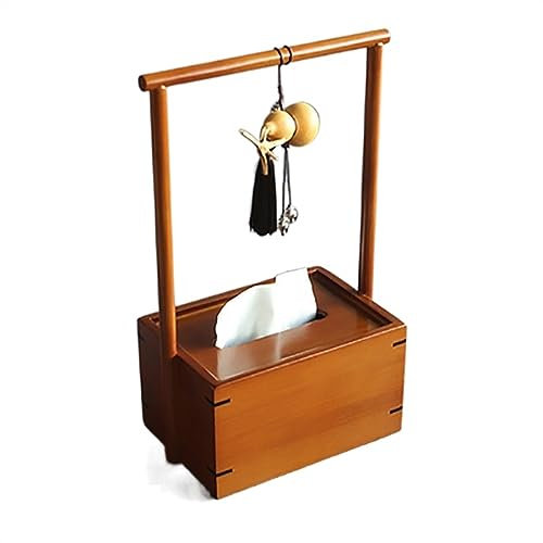 Kosmetiktücher Box Chinesischer Stil Lila Bambus Wohnzimmer Papierbox, Zuhause Massivholz Serviettenbox, Wohnzimmer Esszimmer Dekoration Dekoration Papierhandtuchbox für Esszimmer Badezimmer Schlafzim