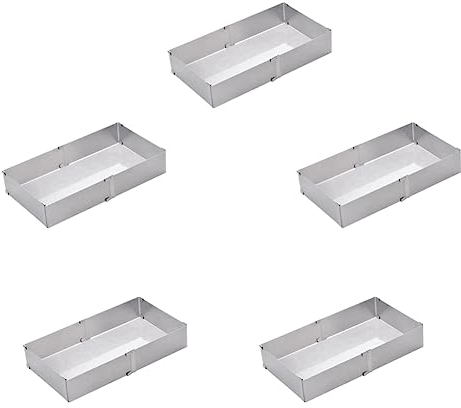 VENOAL Moule à gâteau carré réglable en acier inoxydable 15-28 cm pour mousse au chocolat