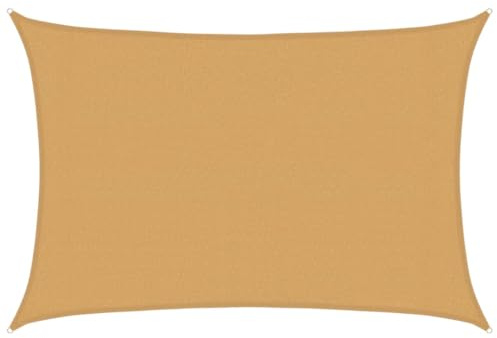 vidaXL Toldo de Vela Rectangular HDPE Arena 160 g/m² 3x5 m