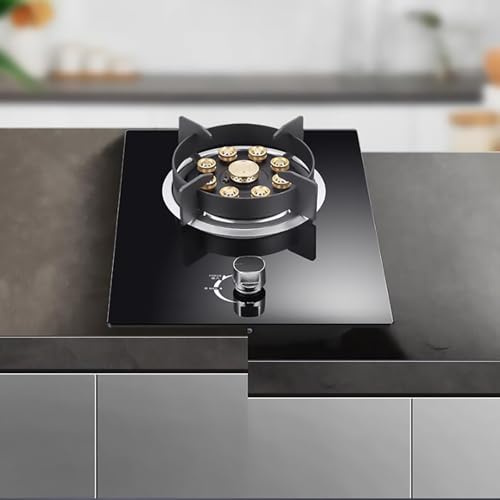 THEGA Fornello A Gas da 5.2kw - Portatile Fornello A Gas,Cucine a Gas da Tavolo e da Incasso, fornello con Dimensioni della Fiamma Regolabili con accensione a impulsi, Facile da Pulire(NG)
