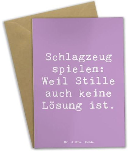 Mr. & Mrs. Panda Glückwunschkarte Spruch Schlagzeug Magie - Geschenk, Musiker, hochzeitskarten, Dynamik, neujahrskarte, Rhythmus, Schlagzeuger, Lernen, Beileidskarte, Musik, weihnachtskarten, Präsenz