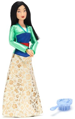 Disney Store Official Bambola Classica Mulan, 29 cm, Bambola Disney Completamente snodabile con Vestito Elegante; Spazzola per Capelli Giocattolo Inclusa. Prodotto Adatto per Bambini dai 3 Anni in su