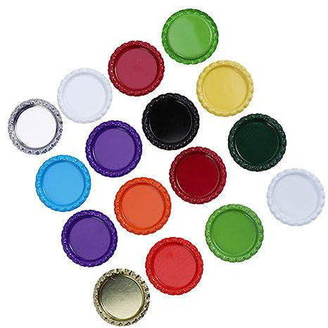 OFFSCH 100stücke Bierflaschendeckel Aus Weißblech Bunte Kronkorken Ohne Gummi-innenring Für Diy-kunstprojekte Anhänger Und Schmuckherstellung