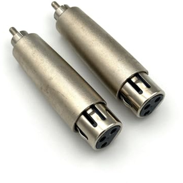 Qczhiwen RCA to XLR Adapter ，2 Pcs XLR 3Pin Female to RCA Male Audio Microphone Mic Connector Adapter,XLR to RCA Converter Adapter