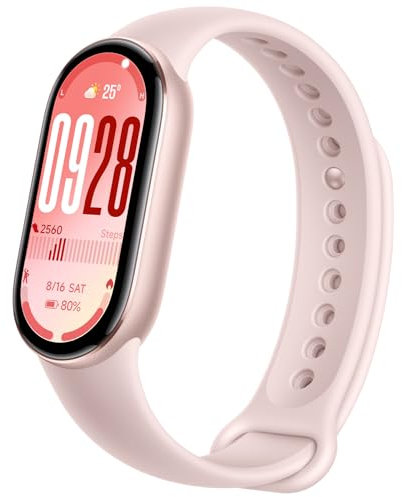 XIAOMI 2025 Smart Band 10 -Autonomía de hasta 21 días,1.72'' Pantalla,AMOLED con tasa de refresco de 60 Hz, Sueño, Estrés, SpO2, Monitor de Frecuencia Cardíaca, 5ATM, Mi Fitness,Rosa-(Versión ES)
