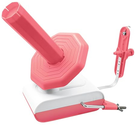 Elektrischer Garnknäuelwickler Rosa, motorisierter Garnroller bis 300g | infache Verarbeitung von Garnknäueln, ideal für Stricker, Häkler und DIY Handarbeiten, passende Geschenkidee