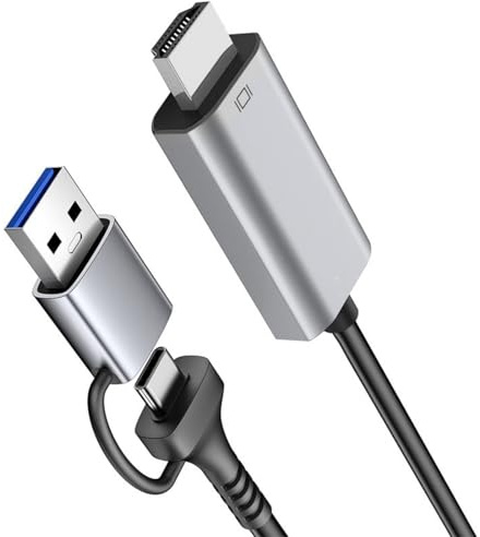 Yjcnelcr Carte de capture vidéo HDTV 4K vers USB + USB-C HDTV Video Grabber Box pour PC, ordinateur, caméra, enregistrement en direct