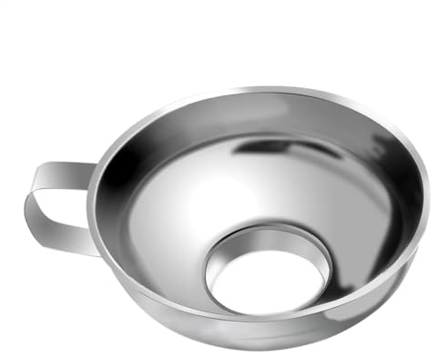 Entonnoir À Confiture En De Cuisine Large Ouverture Argent Pour Pot Avec Poignée, Régulières Et Pots Col Large, Le Transport Liquides, Huiles, Poudres, Haricots Confitures