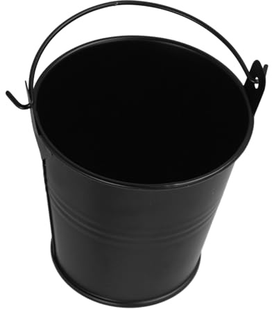 Hemobllo Cubo Metálico para Grasa de Barbacoa Resistente al Calor Recipiente Reutilizable de Hierro para Aceite de Parrilla Fácil de Limpiar y Duradero para Exteriores