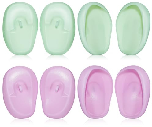 Alipis 4 Pairs Silicone Hair Coloring Ear Covers Non-slip Ear Protectors for Hair Dyeing Lightweight Silicone Earmuffs for Safe and Comfortable Use