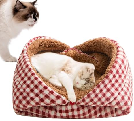 Lits Et Paniers pour Chats - Nid De Sommeil Pliable avec Un Matelas Épaissi Et Chaud,Caverne pour Chats D'Intérieur | pour Chaton, Chiot, Animaux, Petits Chiens, L'Extérieur, Le Voyage,