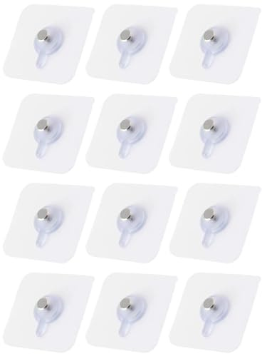 50 ganchos para cuadros autoadhesivos, transparentes, sin necesidad de taladrar, clavos adhesivos, colgar imágenes, soporte de pared para fotos, clavo adhesivo con extractor para marcos y pósteres (6