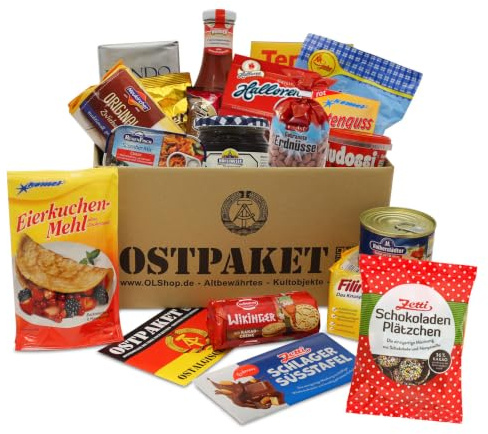 Ostpaket Lebensmittel mit 19 Produkten Spezialitäten Spezialitätenpaket Geschenkidee DDR-Paket Nostalgie Ostkarton Geschenke aus dem Osten Geschenkset Ostprodukte