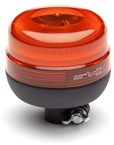 Rundumleuchte - Rundumkennleuchte - Blitzleuchte - XR1 ECO - 12V/24V - gelb/orange - zum Aufstecken - für Rohrstütze - ECE-R65 & ECE-R10 - auf für Überbreite in Bayern geeignet - Einzel-/Doppelblitz