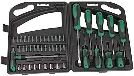 MANNESMANN Jeu de 47 Tournevis embouts et douilles - Vert