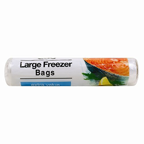 Tidyz 500 Large Reusable Freezer Bags 28cm x 22cm, LDPE/PP, Zipper Closure, Clear