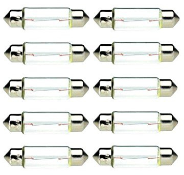 10x C5W 36MM 12V 5W SV8,5-8 SOFFITTE LAMPEN 10 STÜCK KENNZEICHEN- INNEN- KOFFERRAUM- FUSSRAUM- EINSTIEGSBELEUCHTUNG