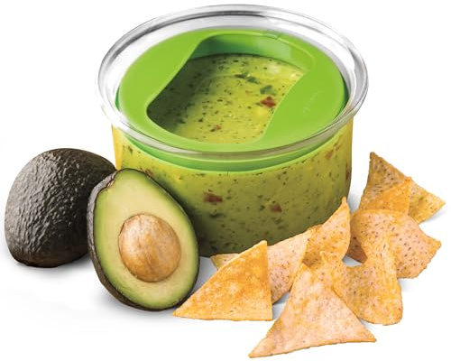 ProKeeper Fresh Guacamole Plastic Kitchen Storage Container with Airtight Lid (Green), for Guacamole and Food Storage