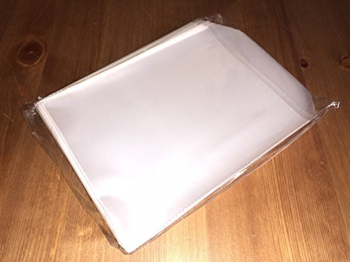 100 Sleeves von DVD,CD,Blu-ray Hüllen und Cover, Stärke 80 micron, glatt, mit Lasche, transparent, aus PP Polypropylen und widerstandsfähig. Briefumschlag Lange Kunststoff für Bluray-Hüllen Mádori