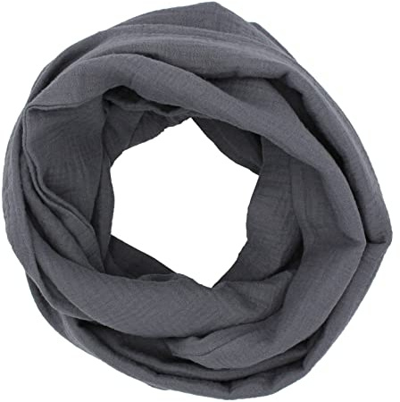 Musselin Loop Schal Schlauchschal 100% feine Baumwolle Damenhalstuch Halstuch Damen Frauen Frühling Herbst ca.160 x 70 cm