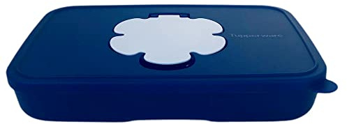 Tupperware Box für Feuchttücher Schminke Baby Kinder 650 ml dunkelblau blau