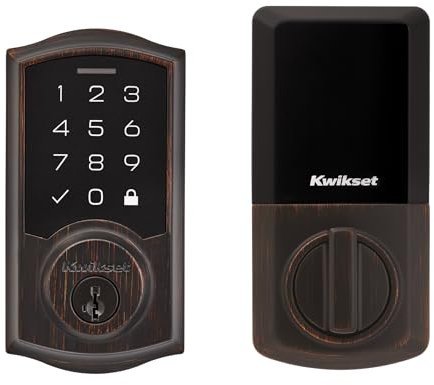 Kwikset SmartCode 270 Keyless Entry Electronic Touchpad Deadbolt Door Lock with Auto-Lock, Custom User Codes, Advanced Security in Venetian Bronze Traditional