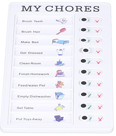 Ejoyous Chore Chart Memo Boards Checklist Boards, to-Do-Liste Nachrichtentafel mit Schiebeknopf für Erwachsene RV Checkliste Tafel Chore Chart Memo Board Altenpflege (Meine AUFGABEN)