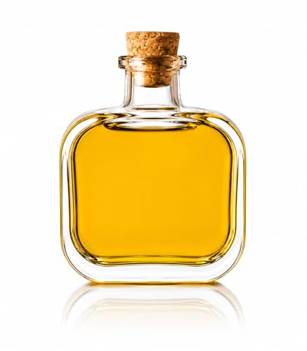 Esencia Andalusí Botellas de cristal 100 ml para licor, aceite y vinagre, envases pequeños elegantes con tapón sintético, pack 12 unidades