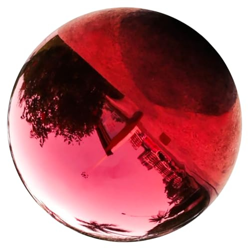 YARNOW Garten Kugel Reflektierende Edelstahl Blickkugel Polierte Dekorative Metallkugel Für Outdoor Gartendekor 5.3 Zoll Hohlkugel Spiegel Kugel