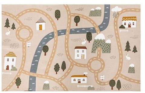 Atmosphera - Alfombra de Carretera Infantil Niels Yute 100x150cm
