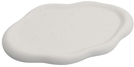 volumoon Ceramic Jewellery Dish, Cloud Shape Trinket Dish Ceramic Jewellery Tray, Cosmetic Tray Vanity Tray Jewelry Plate, Ring Dish Holder Watch Keys Tray Ring Holder for Women Girls, White