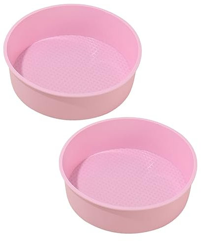TOPBATHY 2 Piezas Molde De Silicona Para Pasteles Molde Redondo Utensilios De Cocina Para Hornear Pasteles Desmontable