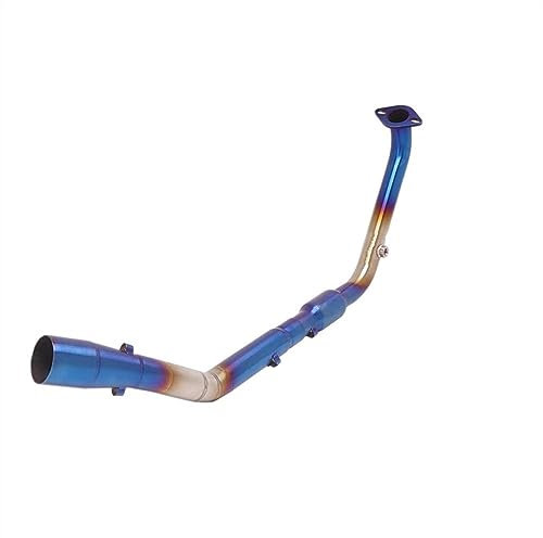 TUHBCX Motorräder Auspuffanlage Motorrad Auspuff Flucht Schalldämpfer Vorne Mitte Link Rohr Mit Katalysator Für Yamaha Für YZF R15 R125 V3 V4 Für MT-15 2020-2023 Schalldämpfer(A)