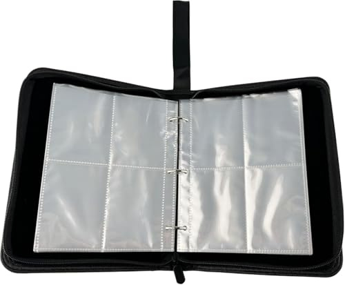 Egmelos Karten Sammelalbum Sammelkarten Album Sammelalbum Karten Sammelmappe Karten Ordner 50 Seiten Kapazität Geschenk Kinder (D - 400 Karten Kapazität)