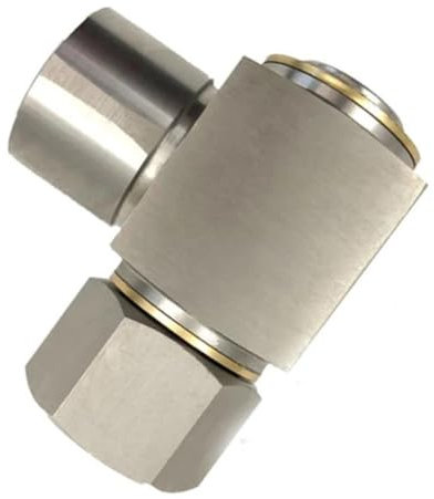 KOSBO 3/8'' DN10 Hydraulisches Drehgelenk, rechtwinkliges Edelstahl-Universalgelenk, 360-Grad-Hochdruck-Drehgelenk, drehbar(Male Thread)