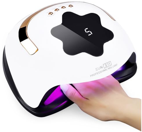 268W Super Power Nagellampe,Professionelle schnell trocknende Nagellampe,LED+UV Dual Light Source Lamp Beads，57 Lamp Beads，mit Induktionsstart und Autonomous Button Timing Funktion