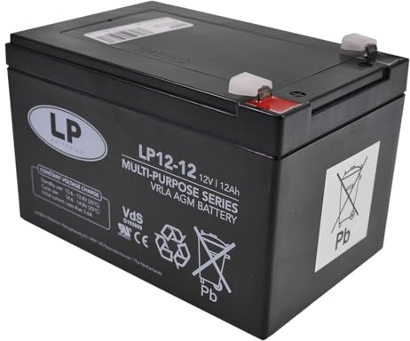 LANDPORT Batterie NSA LP12-12 T2 VDS 12V 12Ah AGM wartungsfrei 152x98x95mm | VRLA AGM Akku für Standby, Alarmanlage, USV, Rolladen Antrieb, Dachrollo und Sicherheitssysteme; bis 90° geneigt einbaubar