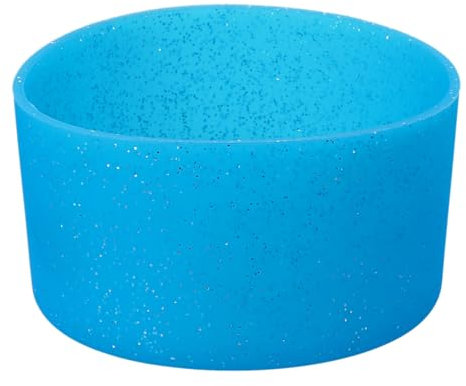 PATIKIL Silicone Boot, 1pcs Bottom Sleeve Protector, Anti-Slip Protective Sleeve for Water Bottle, Car Travel Cup, Transparent Blue