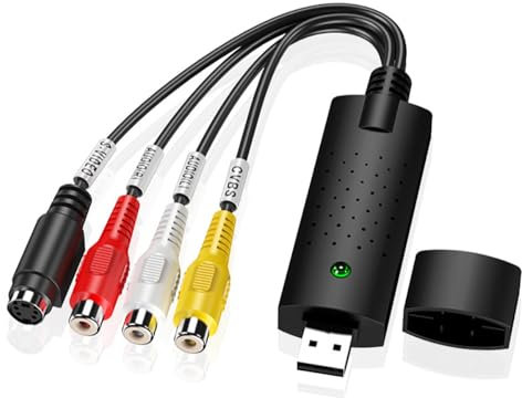 Convertitore vhs in digitale, Scheda di acquisizione video USB 2.0 Hi8 VHS to DVD, digitalizzazione audio-video, convertitore da VHS a USB Per PC, Video, DVD, Windows XP 10/8/7