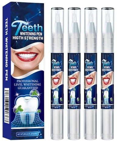Zahnaufhellung Bleaching Stift,Teeth Whitening Pen,Zahnweiss Bleaching,Zähne Aufhellen,Schnelles Bleaching Zähne Anwendungen für Alle Zähne Flecken Schnell Entfernen 4PC