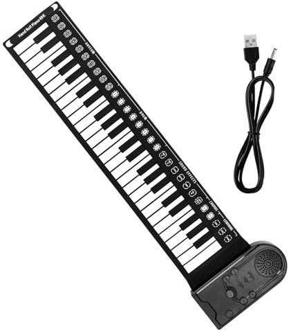 Piano Electrónico Portátil Enrollables de 49 Teclas para Principiantes