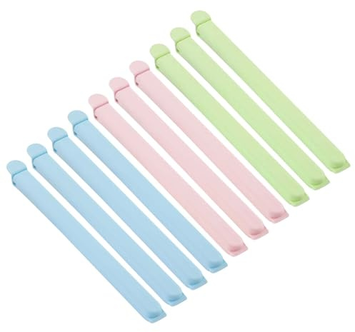 10 clip grandi per sacchetti alimentari, 20 cm, clip per sacchetti per alimenti, riutilizzabili, ideali per sigillare alimenti, snack, caffè, mantenere il cibo fresco, per panini e sacchetti per