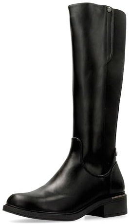 amarpies Bota Caña Alta Elástico Mujer - 40, Negro