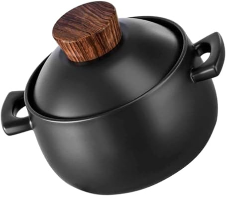 jojofuny Pentola in Ceramica 25L con Manici Ergonomici Casseruola per Stufati e Zuppe Resistente al Calore per Cucina Domestica e Pranzi in Famiglia