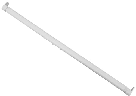 BUGUUYO Bastone Armadio Telescopico Regolabile in Metallo a Forma Ellittica con Supporti per Vestiti Barra Appendiabiti da Parete per Guardaroba con Installazione Forare Facile e